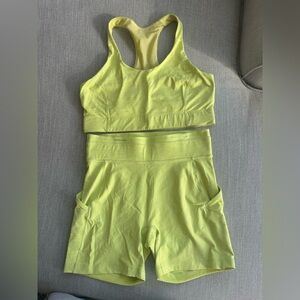 Outdoor Voices workout set (shorts size M, top size L)